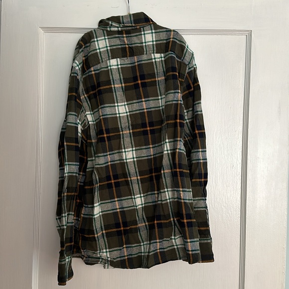 Gap and Old Navy Flannels size 10-12, green flannel, orange flannel - Picture 7 of 8